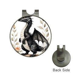 Cute Black Baby Dragon Flowers Painting (2) Hat Clips With Golf Markers by 1xmerch