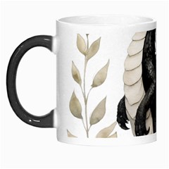 Cute Black Baby Dragon Flowers Painting (2) Morph Mug