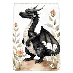 Cute Black Baby Dragon Flowers Painting (2) Removable Flap Cover (l) by 1xmerch