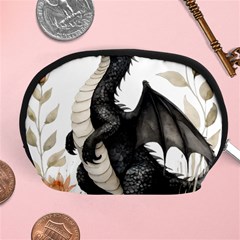 Cute Black Baby Dragon Flowers Painting (2) Accessory Pouch (medium) by 1xmerch