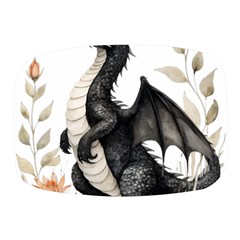 Cute Black Baby Dragon Flowers Painting (2) Mini Square Pill Box by 1xmerch