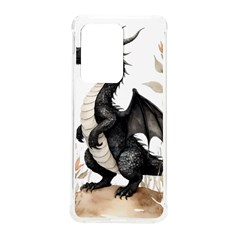 Cute Black Baby Dragon Flowers Painting (2) Samsung Galaxy S20 Ultra 6 9 Inch Tpu Uv Case