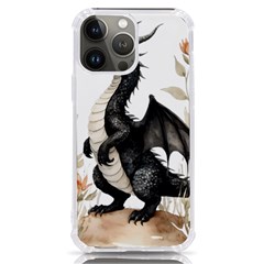 Cute Black Baby Dragon Flowers Painting (2) Iphone 13 Pro Max Tpu Uv Print Case by 1xmerch