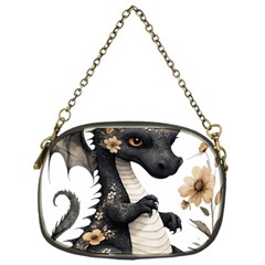 Cute Black Baby Dragon Flowers Painting (7) Chain Purse (one Side) by 1xmerch