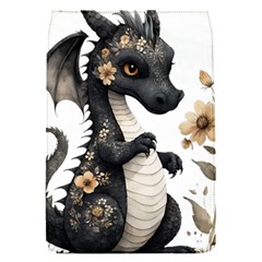 Cute Black Baby Dragon Flowers Painting (7) Removable Flap Cover (s)