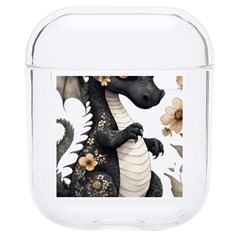 Cute Black Baby Dragon Flowers Painting (7) Hard Pc Airpods 1/2 Case by 1xmerch