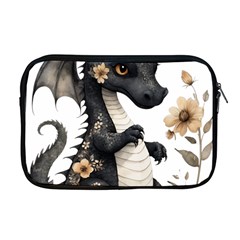 Cute Black Baby Dragon Flowers Painting (7) Apple Macbook Pro 17  Zipper Case by 1xmerch