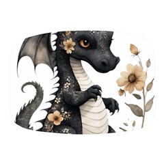 Cute Black Baby Dragon Flowers Painting (7) Mini Square Pill Box by 1xmerch