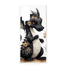 Cute Black Baby Dragon Flowers Painting (7) Samsung Galaxy Note 20 Tpu Uv Case