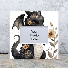 Cute Black Baby Dragon Flowers Painting (7) White Box Photo Frame 4  X 6  by 1xmerch