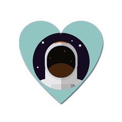 Astronaut Space Astronomy Universe Heart Magnet by Sarkoni