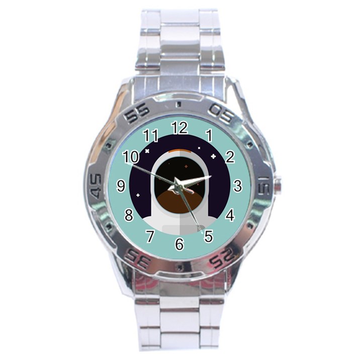 Astronaut Space Astronomy Universe Stainless Steel Analogue Watch