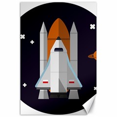 Rocket Space Universe Spaceship Canvas 20  X 30  by Sarkoni