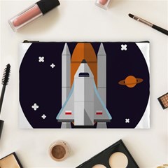 Rocket Space Universe Spaceship Cosmetic Bag (large) by Sarkoni