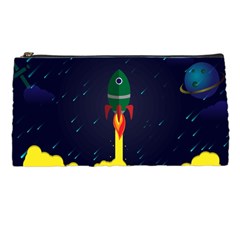 Rocket Halftone Astrology Astronaut Pencil Case by Sarkoni