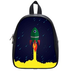 Rocket Halftone Astrology Astronaut School Bag (small) by Sarkoni