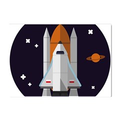 Rocket Space Universe Spaceship Crystal Sticker (a4) by Sarkoni