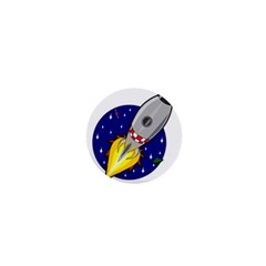 Rocket Ship Launch Vehicle Moon 1  Mini Magnets by Sarkoni