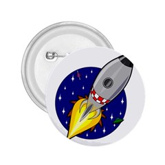 Rocket Ship Launch Vehicle Moon 2 25  Buttons by Sarkoni