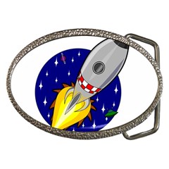 Rocket Ship Launch Vehicle Moon Belt Buckles by Sarkoni