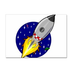 Rocket Ship Launch Vehicle Moon Sticker A4 (100 Pack) by Sarkoni