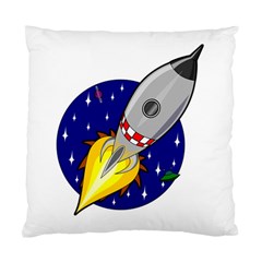 Rocket Ship Launch Vehicle Moon Standard Cushion Case (one Side) by Sarkoni