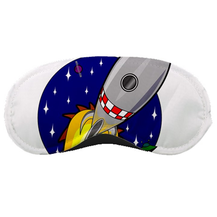 Rocket Ship Launch Vehicle Moon Sleep Mask