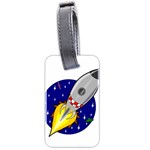 Rocket Ship Launch Vehicle Moon Luggage Tag (two sides) Front