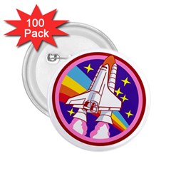 Badge Patch Pink Rainbow Rocket 2 25  Buttons (100 Pack)  by Sarkoni