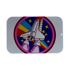 Badge Patch Pink Rainbow Rocket Open Lid Metal Box (silver)   by Sarkoni