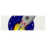 Rocket Ship Launch Vehicle Moon Banner and Sign 12  x 4  Front