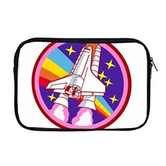 Badge Patch Pink Rainbow Rocket Apple Macbook Pro 17  Zipper Case by Sarkoni