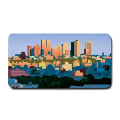 City Buildings Urban Dawn Medium Bar Mat by Sarkoni