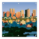 City Buildings Urban Dawn Banner and Sign 3  x 3  Front