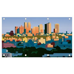 City Buildings Urban Dawn Banner And Sign 7  X 4  by Sarkoni