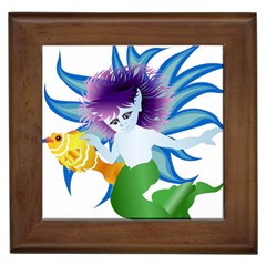 Mermaid Fantasy Undersea Merman Framed Tile