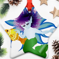 Mermaid Fantasy Undersea Merman Ornament (Star)