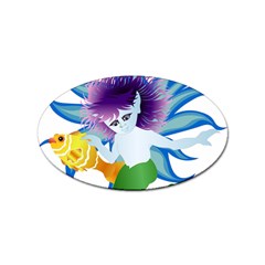 Mermaid Fantasy Undersea Merman Sticker Oval (100 pack)