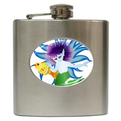 Mermaid Fantasy Undersea Merman Hip Flask (6 oz)