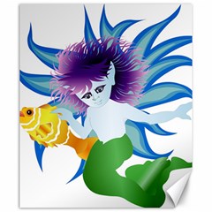 Mermaid Fantasy Undersea Merman Canvas 20  x 24 