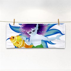 Mermaid Fantasy Undersea Merman Hand Towel