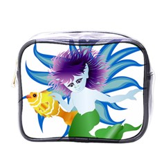 Mermaid Fantasy Undersea Merman Mini Toiletries Bag (One Side)