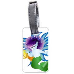 Mermaid Fantasy Undersea Merman Luggage Tag (one Side) by Sarkoni