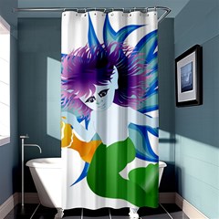 Mermaid Fantasy Undersea Merman Shower Curtain 36  x 72  (Stall) 