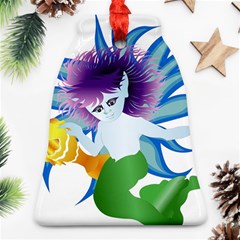 Mermaid Fantasy Undersea Merman Bell Ornament (Two Sides)