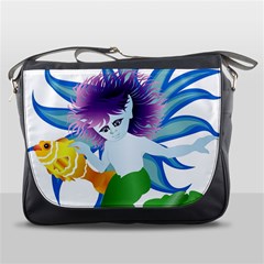 Mermaid Fantasy Undersea Merman Messenger Bag