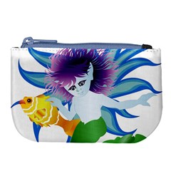 Mermaid Fantasy Undersea Merman Large Coin Purse by Sarkoni