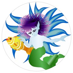 Mermaid Fantasy Undersea Merman Round Trivet