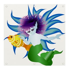 Mermaid Fantasy Undersea Merman Banner And Sign 4  X 4  by Sarkoni