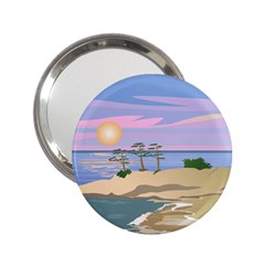 Vacation Island Sunset Sunrise 2 25  Handbag Mirrors by Sarkoni